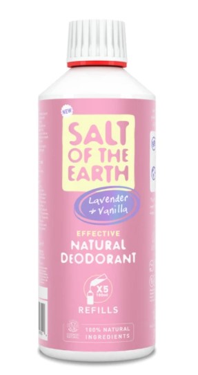 Prírodný kryštálový deodorant PURE AURA - levandula, vanilka, 500ml náplň