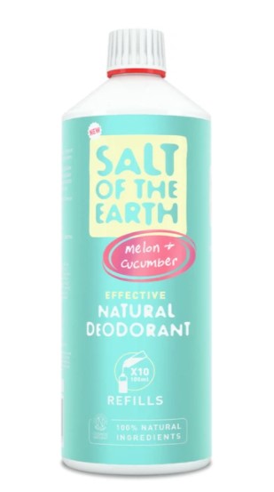 Prírodný kryštálový deodorant PURE AURA - melón, uhorka-sprej 1000ml - náplň