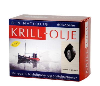 Krill olej - fosfolipidy, astaxantín