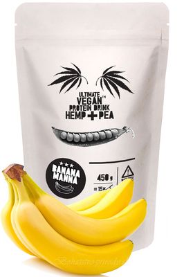 Proteínový nápoj Hemp + Pea Banana Manna vegan 450g