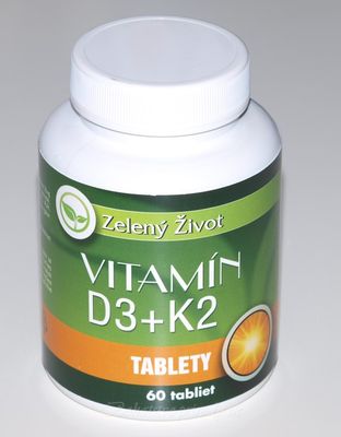 Vitamín D3 + K2, 60 tbl.